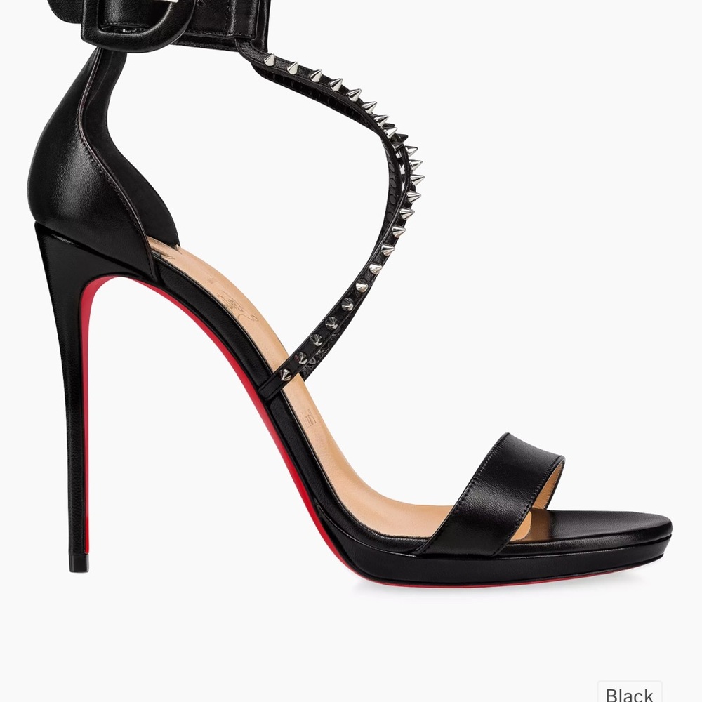 Authentic Christian Louboutin Black Studded Stiletto Heels